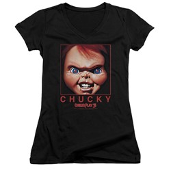Child's Play - Womens Chucky Squared V-Neck T-Shirt