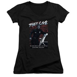 They Live - Womens Dead Wrong V-Neck T-Shirt
