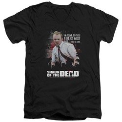 Shaun Of The Dead - Mens Hero Must Rise V-Neck T-Shirt