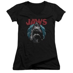 Jaws - Womens Water Circle V-Neck T-Shirt