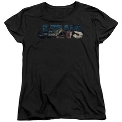 Jaws - Womens Logo Cutout T-Shirt