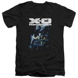 Xo Manowar - Mens By The Sword V-Neck T-Shirt