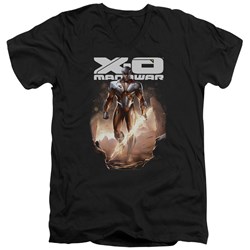 Xo Manowar - Mens Lightning Sword V-Neck T-Shirt