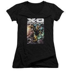 Xo Manowar - Womens Pit V-Neck T-Shirt