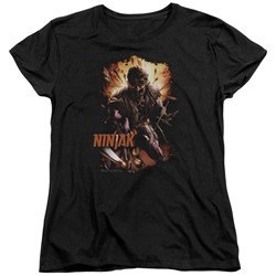 Ninjak - Womens Fiery Ninjak T-Shirt