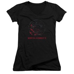 Mortal Kombat - Womens Bloody Seal V-Neck T-Shirt