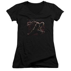 Mortal Kombat - Womens Scorpion Lunge V-Neck T-Shirt