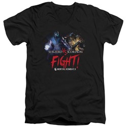 Mortal Kombat - Mens Fight V-Neck T-Shirt