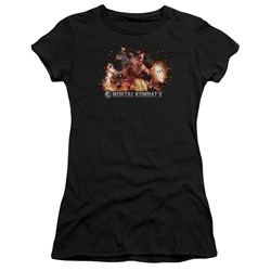 Mortal Kombat - Womens Scorpio Flames T-Shirt