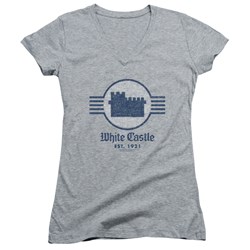 White Castle - Womens Emblem V-Neck T-Shirt