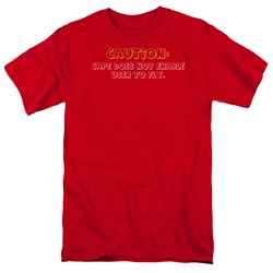 Cape Does Not Fly - Adult Red S/S T-Shirt For Men