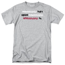 Homosexuals - Adult Ath.Heather S/S T-Shirt For Men