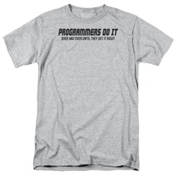 Programmers Do It - Adult Heather S/S T-Shirt For Men