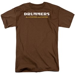 Drummers Do It - Adult Coffee S/S T-Shirt For Men