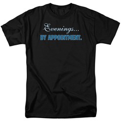 Evenings...By Appointment - Adult Black S/S T-Shirt For Men