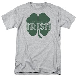 Lucky To Be Irish - Adult Green Ringer S/S T-Shirt For Men