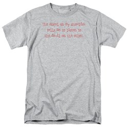An Angel On Shoulder - Adult Heather S/S T-Shirt For Men
