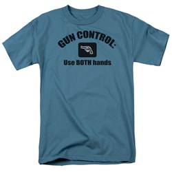 Gun Control - Adult Slate S/S T-Shirt For Men