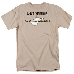 West Virginia - Adult Sand S/S T-Shirt For Men