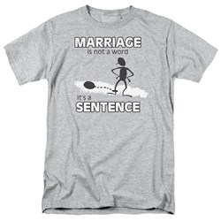 Marriage Sentance - Adult Ath. Heather S/S T-Shirt For Men