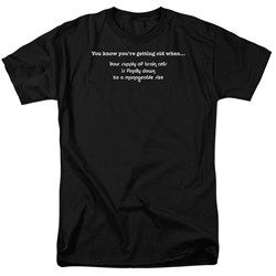 Getting Old Brain Cells - Adult Black S/S T-Shirt For Men