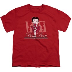Betty Boop - Timeless Beauty - Big Boys Red S/S T-Shirt For Boys