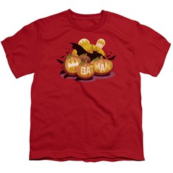 Batman - Bat O Lanterns - Big Boys Red S/S T-Shirt For Boys