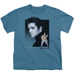 Elvis - Blue Rocker - Big Boys Slate S/S T-Shirt For Boys