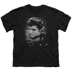 Elvis / Sweater - Big Boys Black S/S T-Shirt For Boys