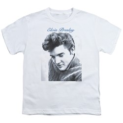 Elvis/Script Sweater - Big Boys White S/S T-Shirt For Boys