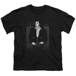 Elvis - Just Cool - Big Boys Black S/S T-Shirt For Boys