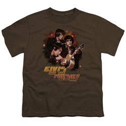 Elvis - Hyped - Big Boys Coffee S/S T-Shirt For Boys