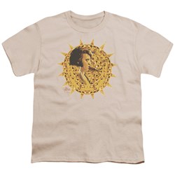 Elvis/Sundial - Big Boys Cream S/S T-Shirt For Boys
