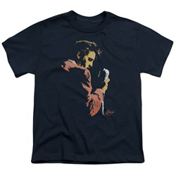 Elvis - Early Elvis - Big Boys Navy S/S T-Shirt For Boys