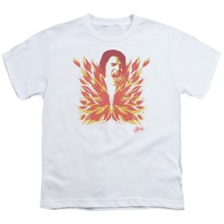 Elvis - His Latest Flame - Big Boys White S/S T-Shirt For Boys