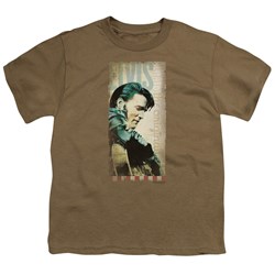Elvis - The Original - Big Boys Safari Green S/S T-Shirt For Boys