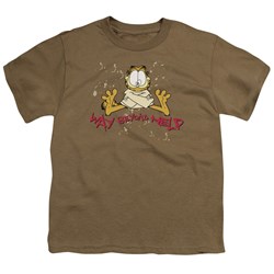 Garfield - Way Beyond Help - Big Boys Safari Green S/S T-Shirt For Boys