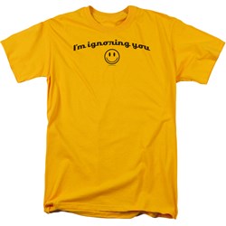 Ignoring You - Adult Gold S/S T-Shirt For Men