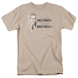 You Better Check Yourself - Adult Sand S/S T-Shirt For Men