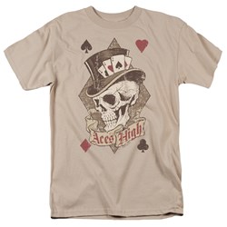 Aces High - Adult Sand S/S T-Shirt For Men