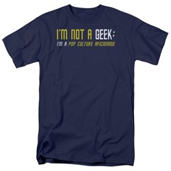 Not A Geek - Adult Navy S/S T-Shirt For Men
