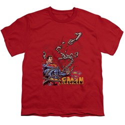 Superman - Breaking Chains - Big Boys Red S/S T-Shirt -  For Boys