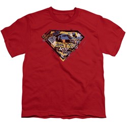 Superman - American Way - Big Boys Red S/S T-Shirt For Boys