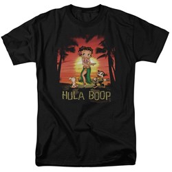 Betty Boop - HulaBetty Boop - Adult Black S/S T-Shirt For Boys