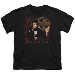 Elvis - Karate Big Boys T-Shirt In Black