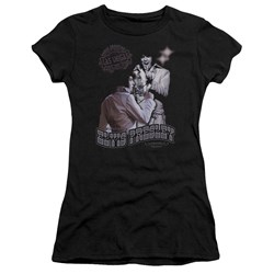 Elvis - Violet Vegas Juniors T-Shirt In Black