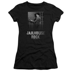 Elvis - Jailhouse Rock Juniors T-Shirt In Black