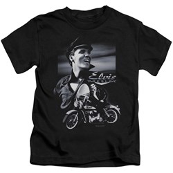 Elvis - Motorcycle Little Boys T-Shirt In Black