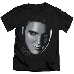 Elvis - Big Face Little Boys T-Shirt In Black