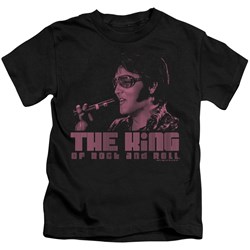Elvis - The King Little Boys T-Shirt In Black